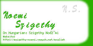 noemi szigethy business card